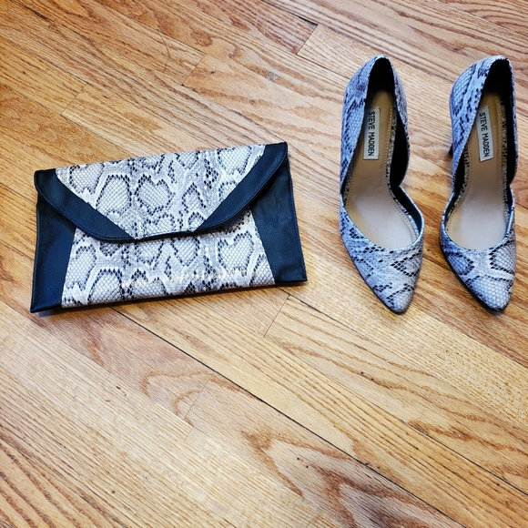 Steve Madden Shoes - Steve Madden matching heels and clutch purse